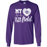 Oakland Raiders Football My Heart is on that Field - Long Sleeve T-Shirt