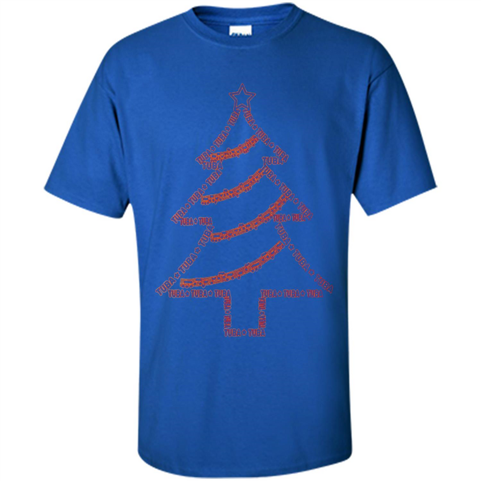 Tuba Text Christmas Tree Musical Instrument Holiday Shirt