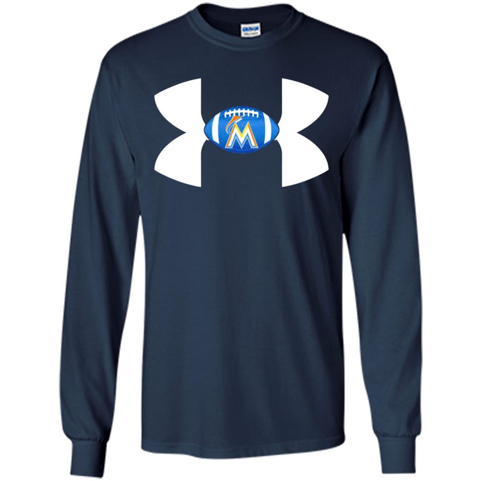 Miami Marlins Under Armour Logo - Long Sleeve T-Shirt