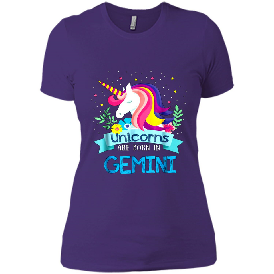 Unicorns are born in Gemini Birthday Rainbow Gift Custom Ultra Cotton