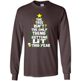 Funny Christmas Tree Drinking Sweatshirt Adult Boozy Festive - Long Sleeve T-Shirt