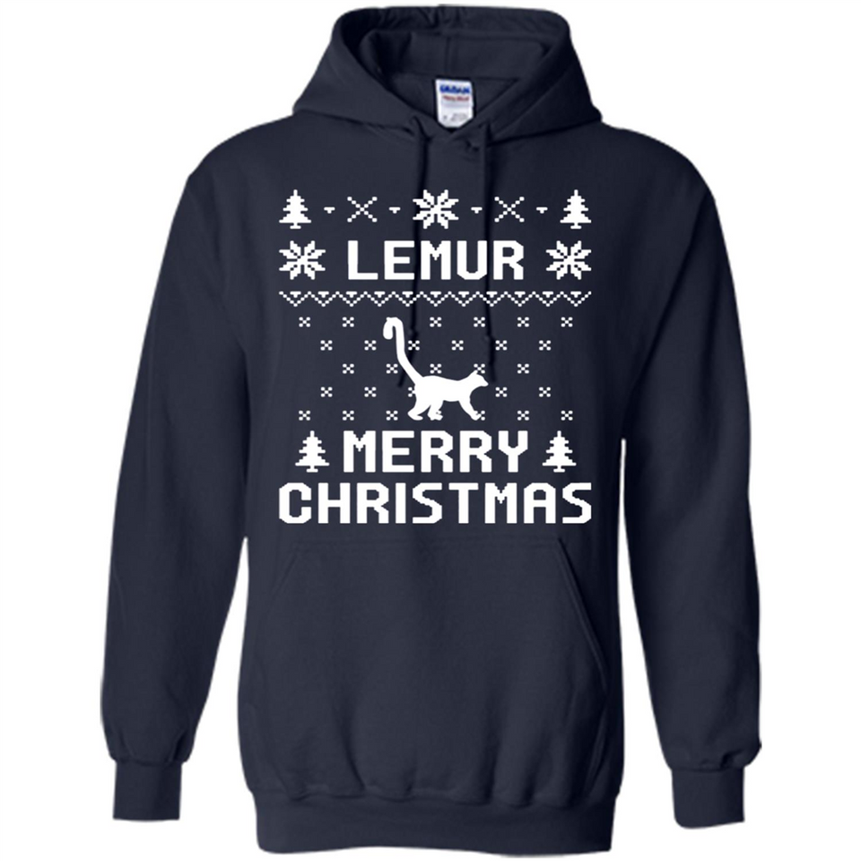 Vintage Tee For Women Men Graphic Shirts Lemur Ugly Christmas Sweater - Hoodie
