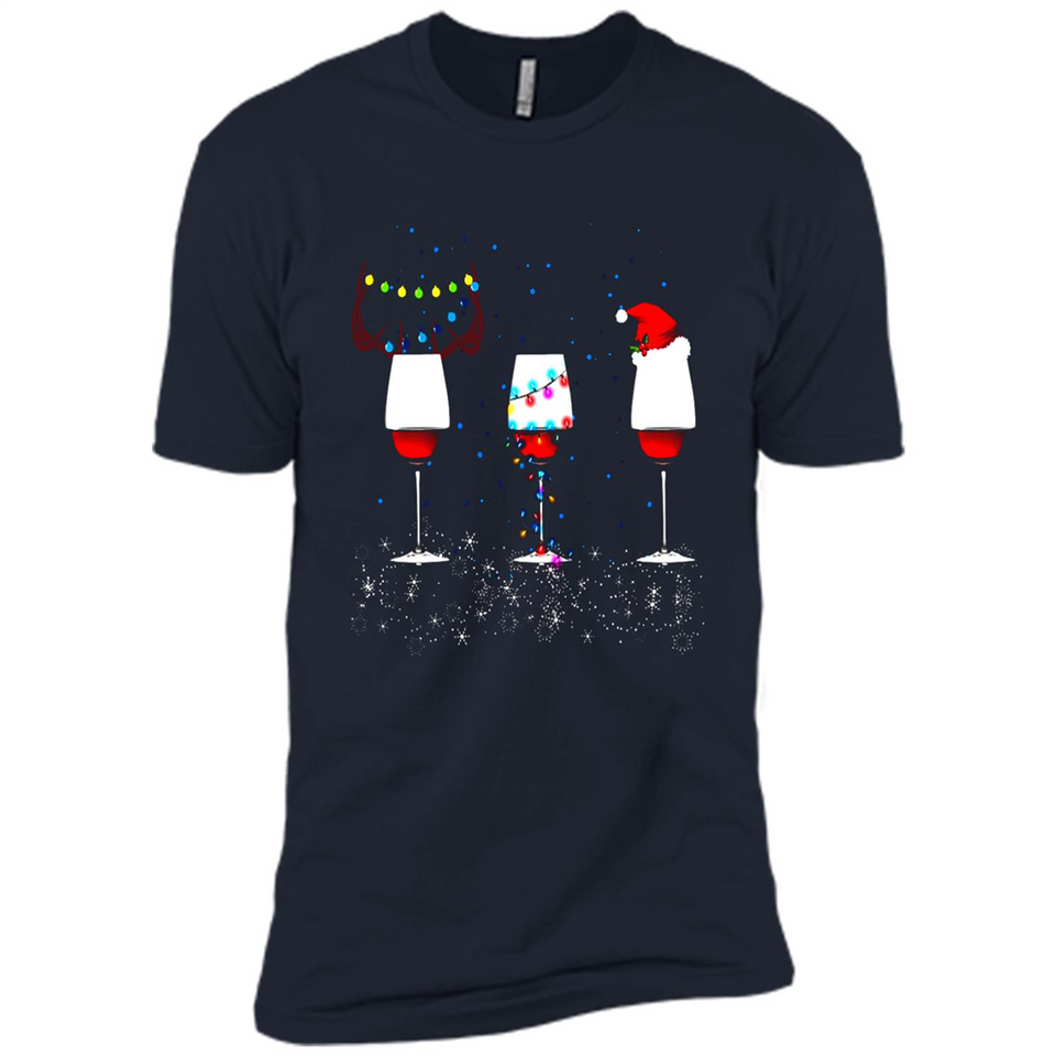 Christmas Red Wine Funny Merry Xmas Sweatshirt - Premium Short Sleeve T-Shirt