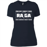 Prevent Forest Fires Rake America Great Again Shirt PINGPONG - Ladies' Boyfriend T-Shirt