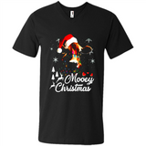 Mooey Christmas Cow Santa Christmas Lover Lights Sweatshirt - Men's V-Neck