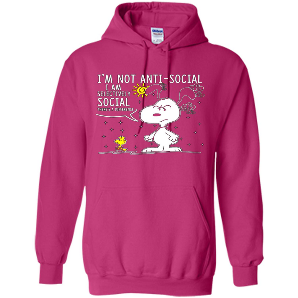 Snoopy I'm Not Anti-Social I Am Selectively Social
