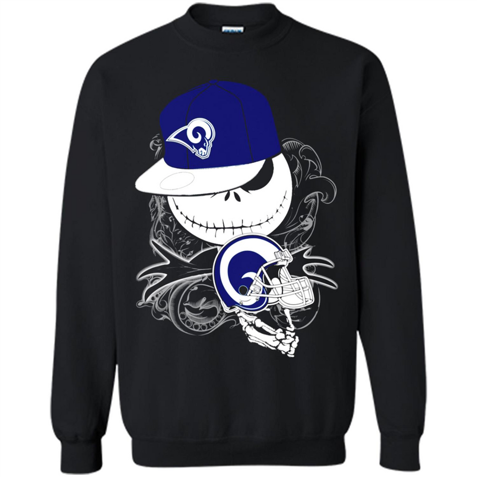 Jack Skellington The Nightmare Before Christmas-Rams Football - Sweatshirt