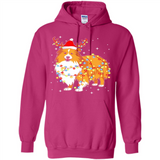 Christmas Lights Shetland Sheepdog Wearing Santa Hat Funny Xmas - Hoodie