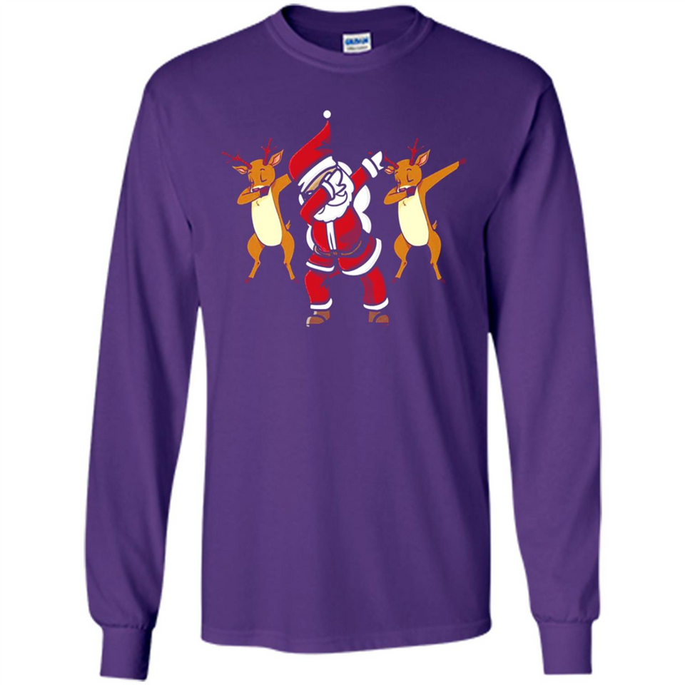 Dabbing Santa - Funny Santa Claus Christmas Dab - Long Sleeve T-Shirt