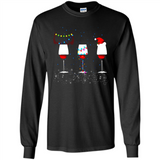 Christmas Red Wine Funny Merry Xmas Sweatshirt - Long Sleeve T-Shirt