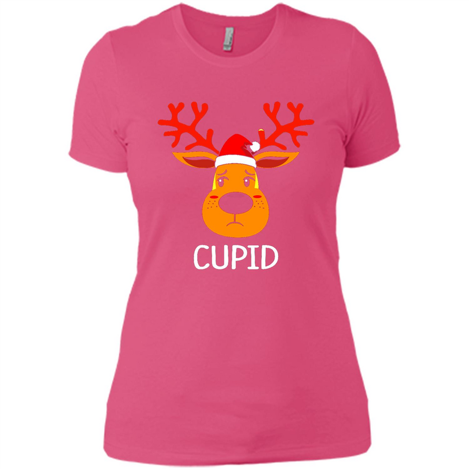 Cupid Santa Claus Funny Xmas Holiday T-Shirt - Ladies' Boyfriend T-Shirt