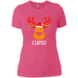 Cupid Santa Claus Funny Xmas Holiday T-Shirt - Ladies' Boyfriend T-Shirt