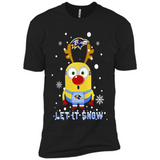 Minion Baltimore Ravens Ugly Christmas Sweater Let it Snow - Premium Short Sleeve T-Shirt