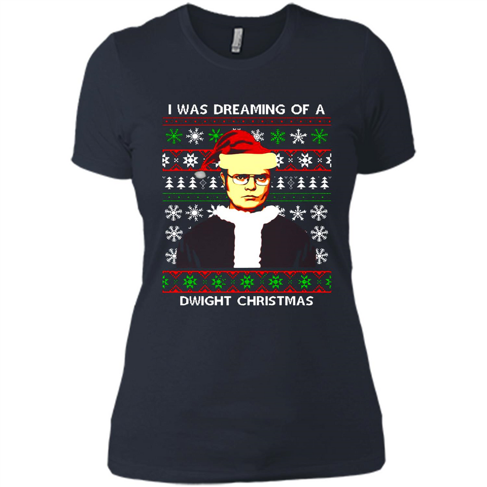 I'm dreaming of a Dwight Christmas sweatshirt - Ladies' Boyfriend T-Shirt