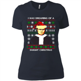 I'm dreaming of a Dwight Christmas sweatshirt - Ladies' Boyfriend T-Shirt