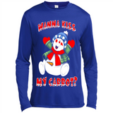 Snowman Wanna Kiss My Carrot Christmas - Canvas Long Sleeve T-Shirt