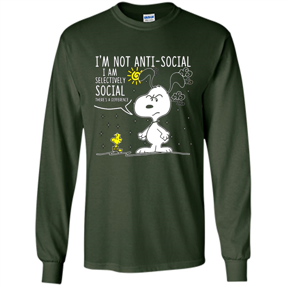 Snoopy I'm Not Anti-Social I Am Selectively Social