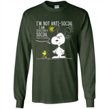 Snoopy I'm Not Anti-Social I Am Selectively Social