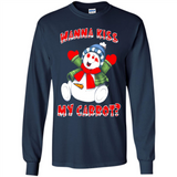 Snowman Wanna Kiss My Carrot Christmas - Long Sleeve T-Shirt