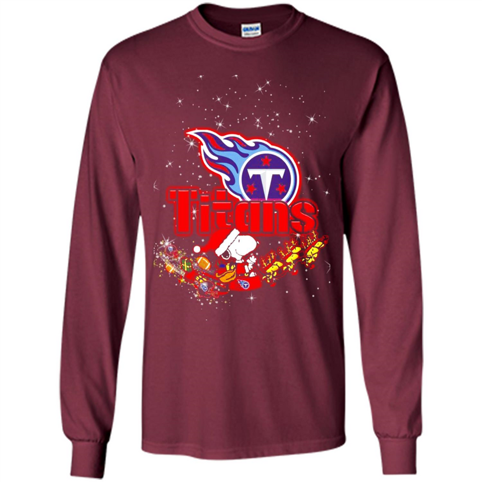 Snoopy Christmas Tennessee Titans - Long Sleeve T-Shirt