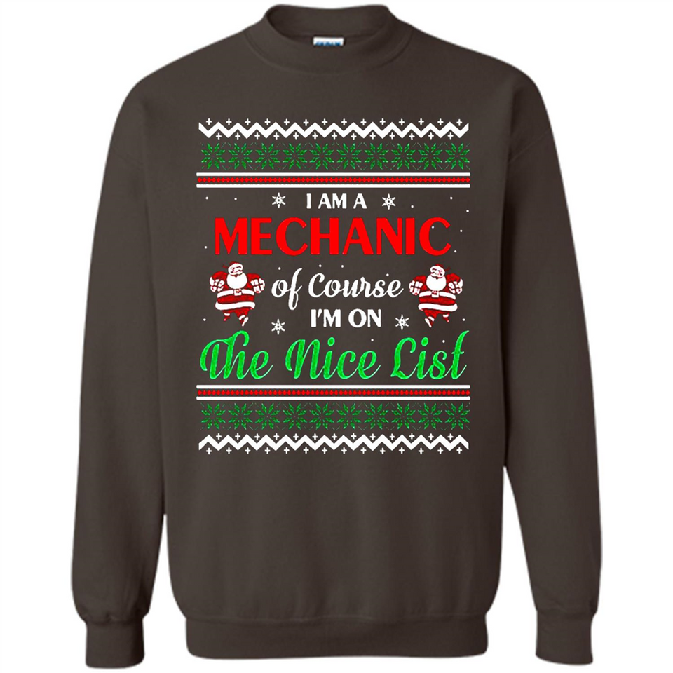 Funny Ugly Christmas T-Shirt Gift for Mechanic - Sweatshirt