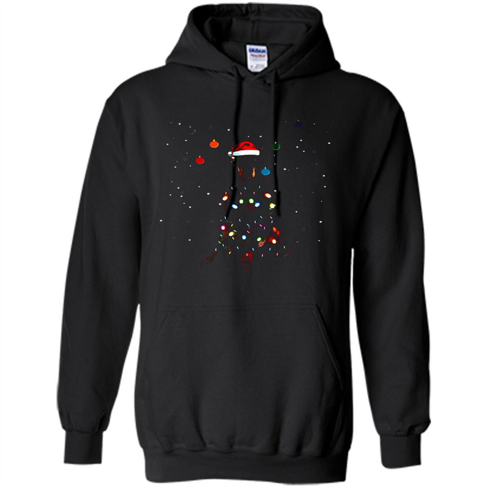 Doberman Santa Lights Christmas Dog Xmas Sweatshirt - Hoodie