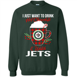 I Just Want To Drink Hot Chocolate & Watch Winnipeg Jets Ugly Christmas Sweater PINGPONG