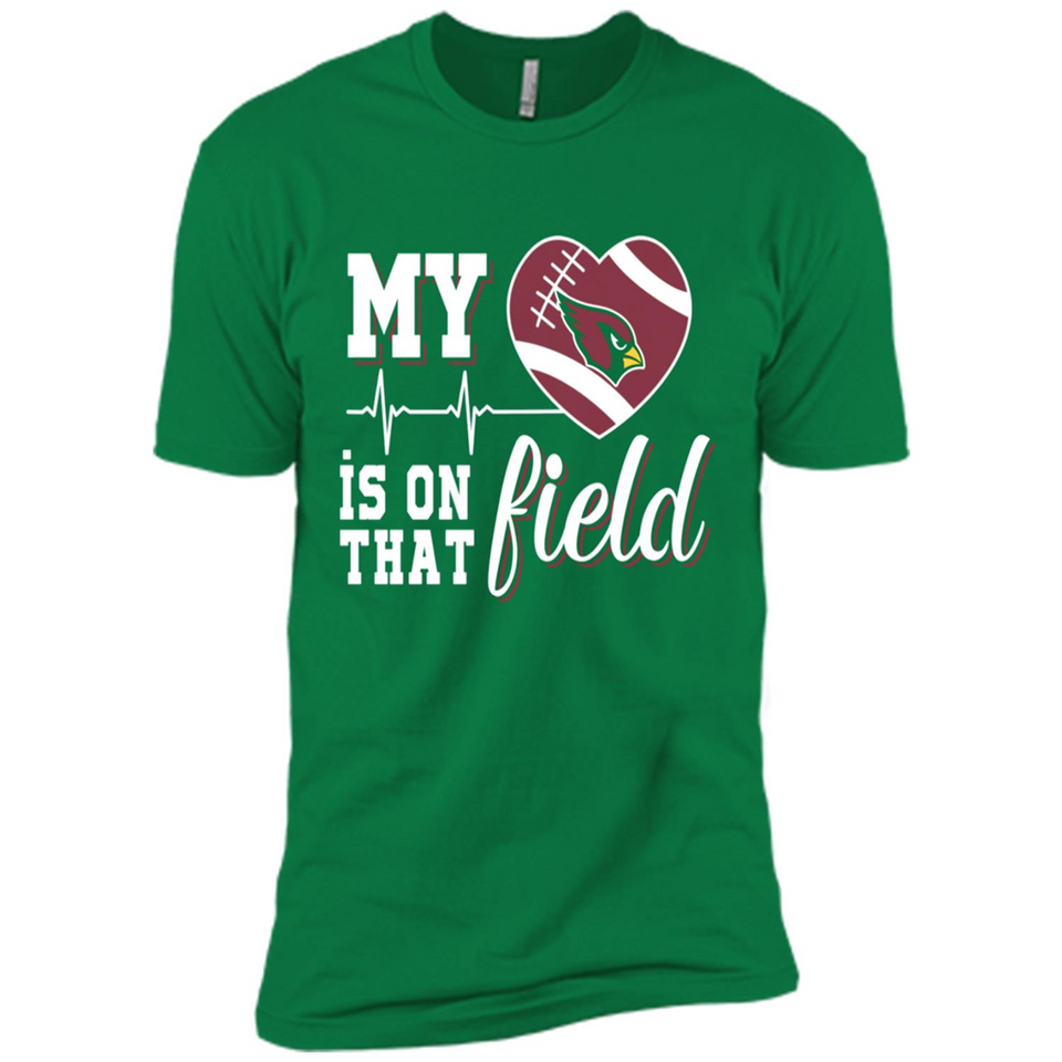 Arizona Cardinals Football My Heart is on that Field - Premium Short Sleeve T-Shirt