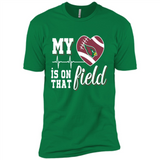 Arizona Cardinals Football My Heart is on that Field - Premium Short Sleeve T-Shirt