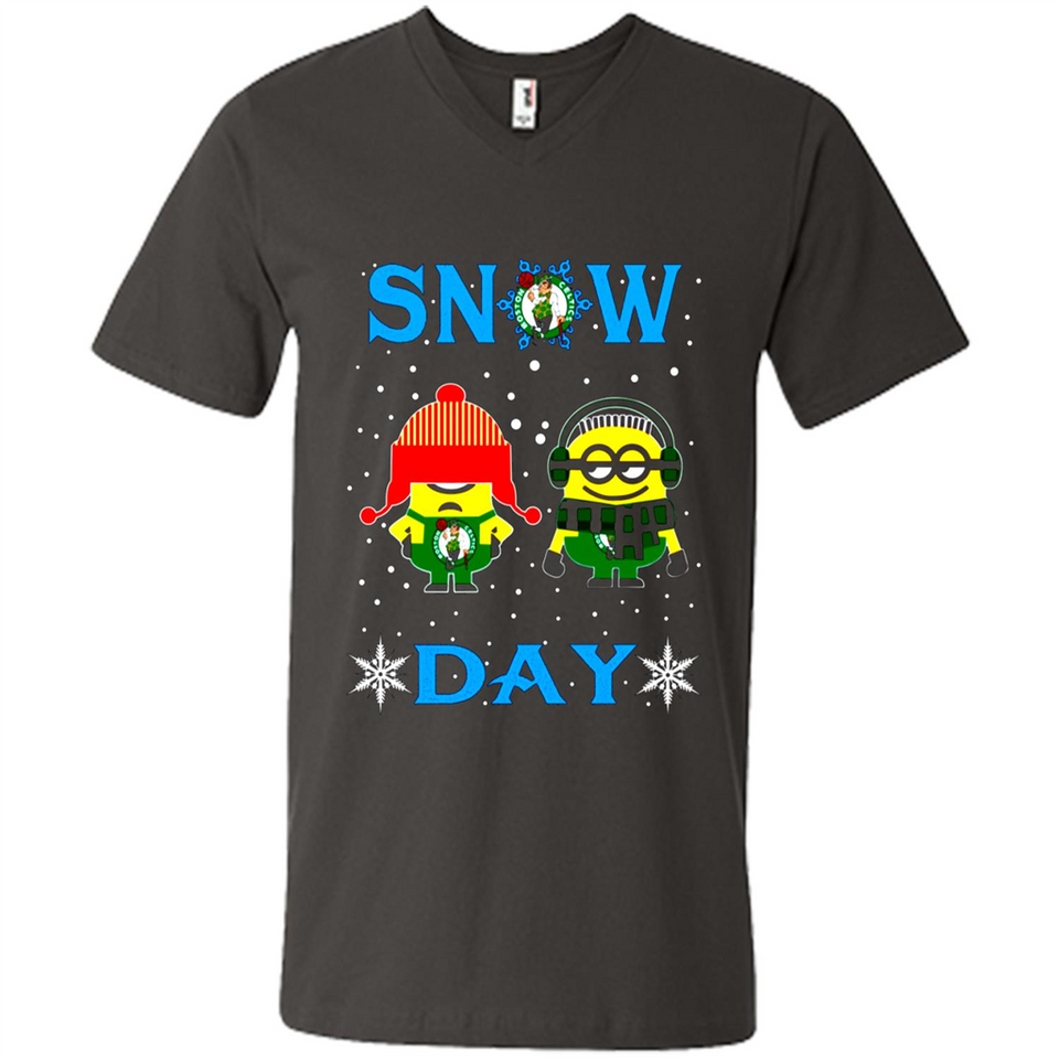 Snow Day Shirt For Boston Celtics Vs Minion Fans pingpong