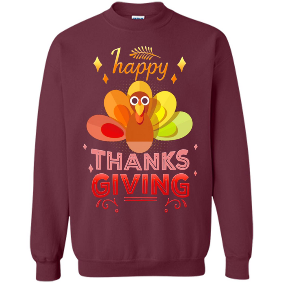 Happy Thanksgiving Turkey Day Colorful Cute