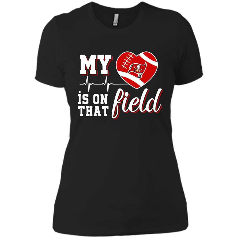 Tampa Bay Buccaneers Football My Heart is on that Field - Ladies' Boyfriend T-Shirt