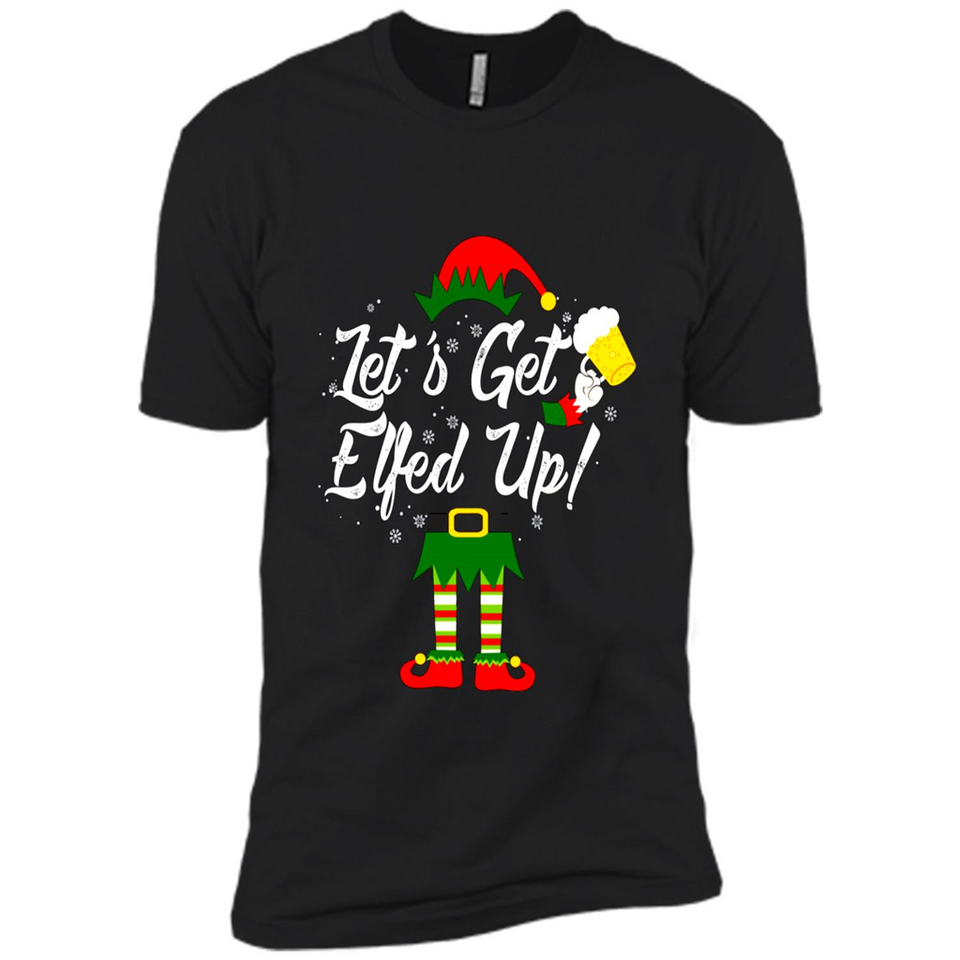 Let's Get Elfed Up Drinking Beer Christmas PINGPONG