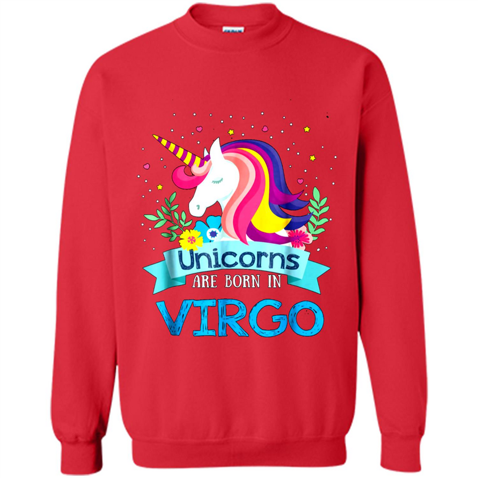 Unicorns are born in Virgo Birthday Rainbow Gift Ladies Custom