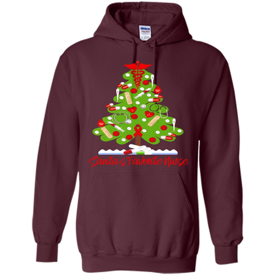 Santa's Favorite Nurse Christmas Tee