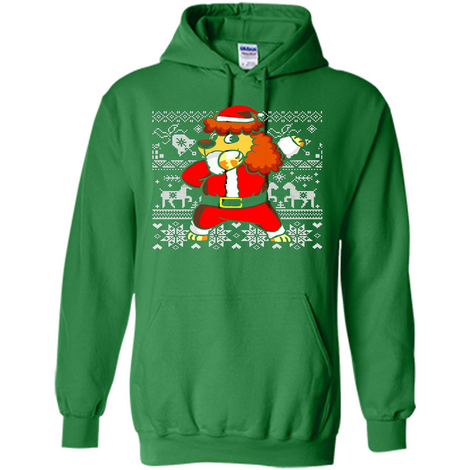 Dabbing Poodle Santa Christmas Holiday Sweatshirt - Hoodie