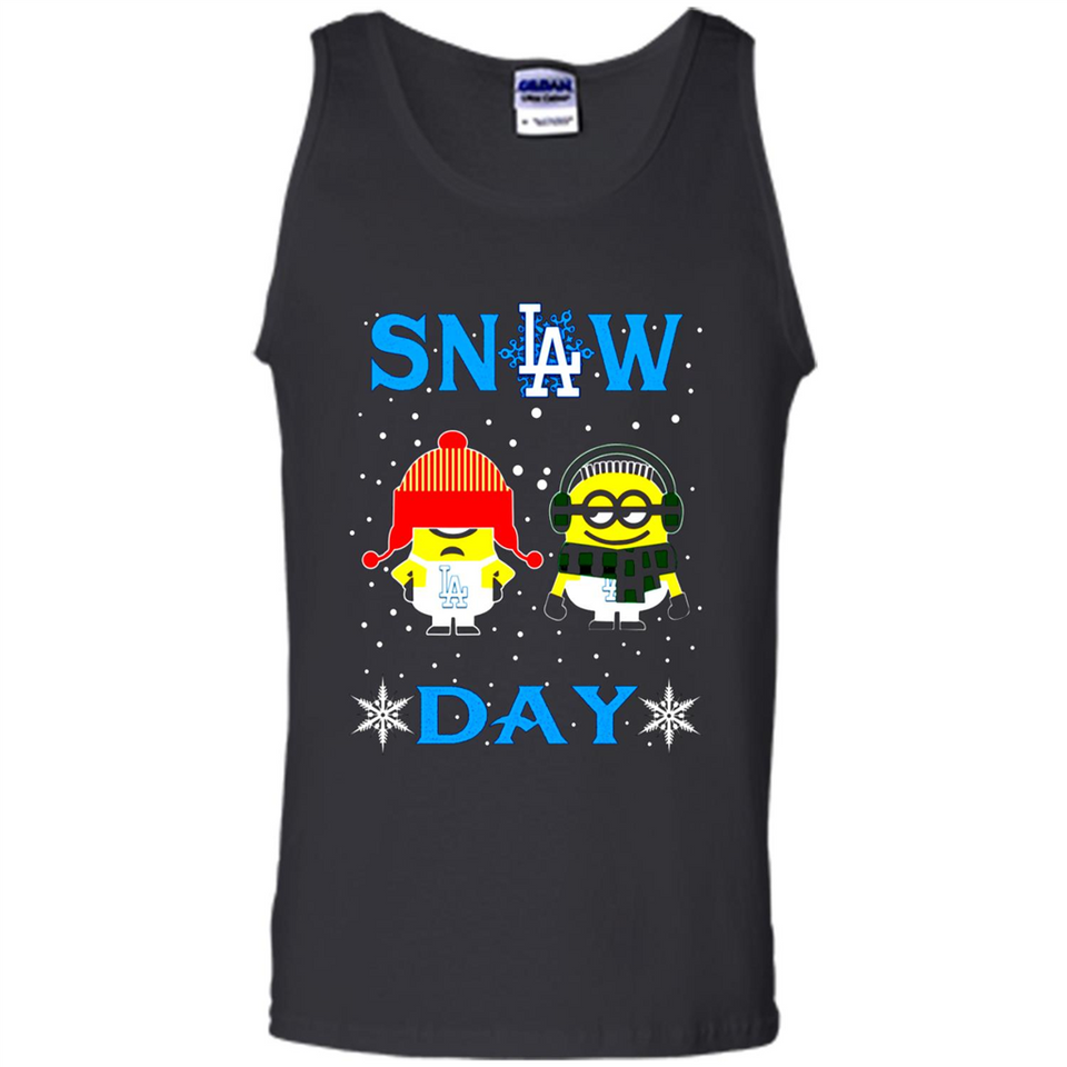 Snow Day Shirt For Los Angeles Dodgers Vs Minion Fans pingpong