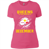 Queens Are Born In December - Pittsburgh Steelers Football - Ladies' Boyfriend T-Shirt