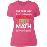 Math Teacher Christmas Shirt Christmas Cheer - Ladies' Boyfriend T-Shirt