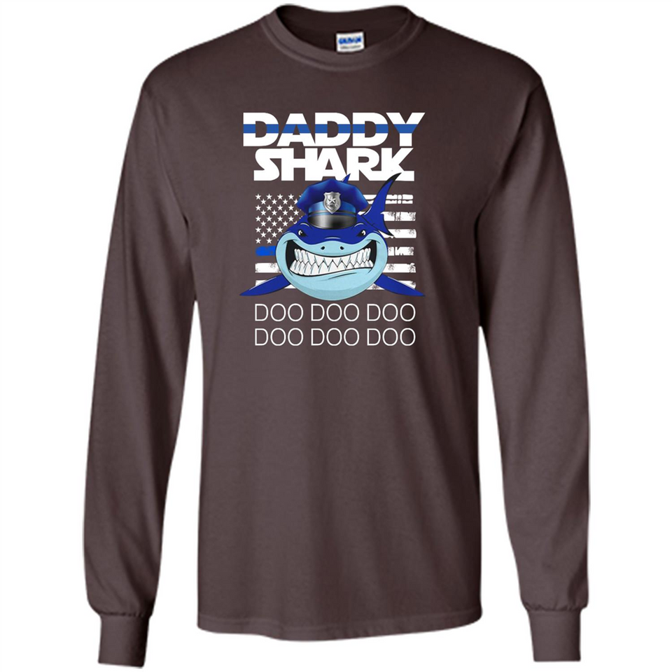 Police Daddy Shark Blue Line Tee