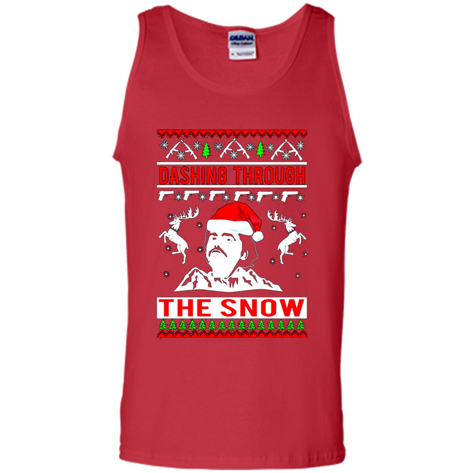 Narcos dashing through the snow Christmas sweatshirt PINGPONG