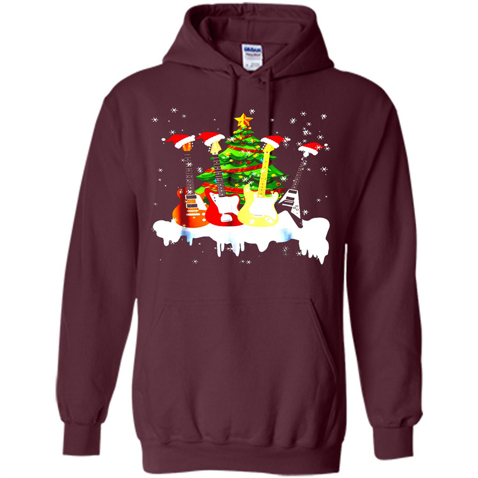 Santa Hat Electric Guitar Classical Guitar Christmas shirt Ladies' Boyfriend