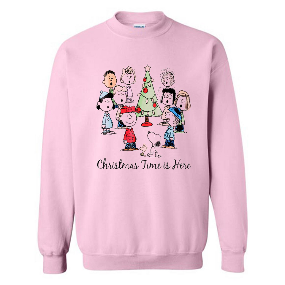 Snoopy Christmas Time Is Here Sporty T-Shirt - Sweatshirt
