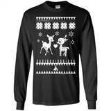Rudolph and Clarice Ugly Christmas Sweater - Long Sleeve T-Shirt