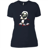 Santa Michael Myers Ho Ho Ho Merry Christmas Sweatshirt - Ladies' Boyfriend T-Shirt