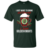 I Just Want To Drink Hot Chocolate & Watch Vegas Golden Knights Ugly Christmas Sweater PINGPONG