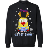 Minion Atlanta Braves Ugly Christmas Sweater Let it Snow - Sweatshirt