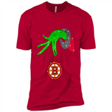 GRINCH HAND HOLDING BOSTON BRUINS GLITTER CHRISTMAS PINGPONG