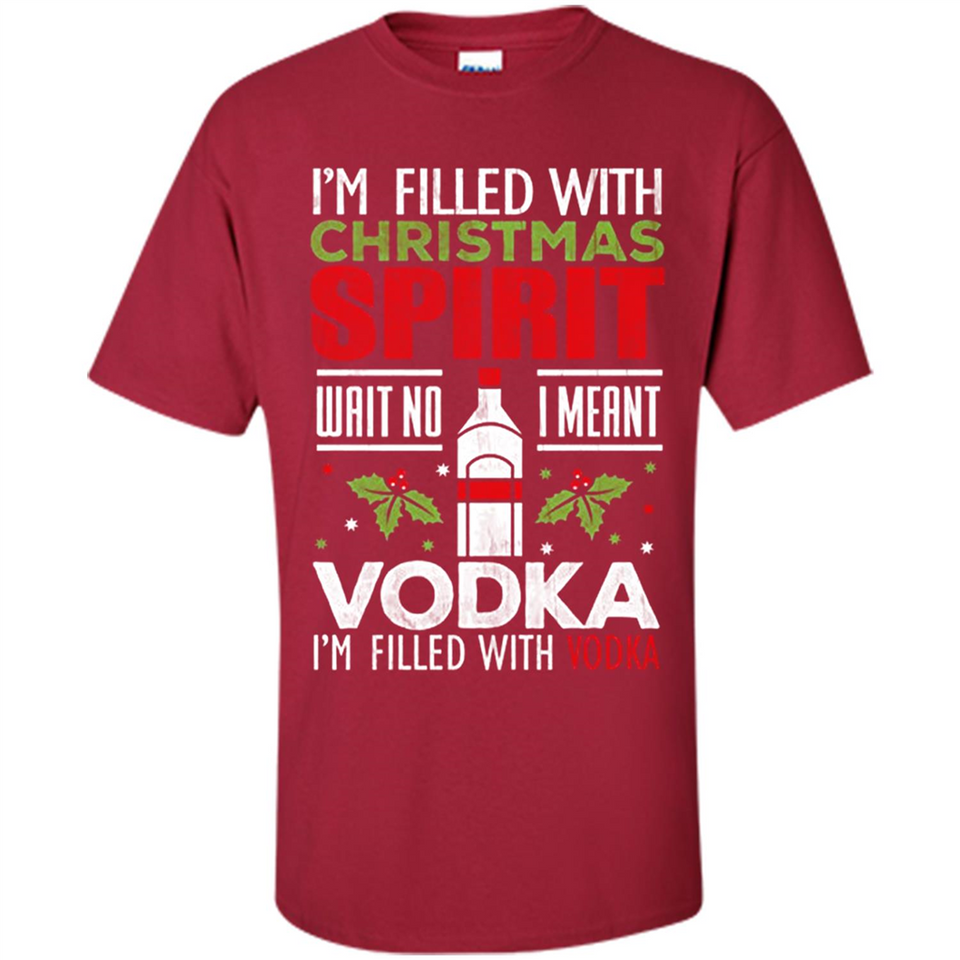 Christmas Gift Shirt Christmas Spirit Vodka Santa - Shirt