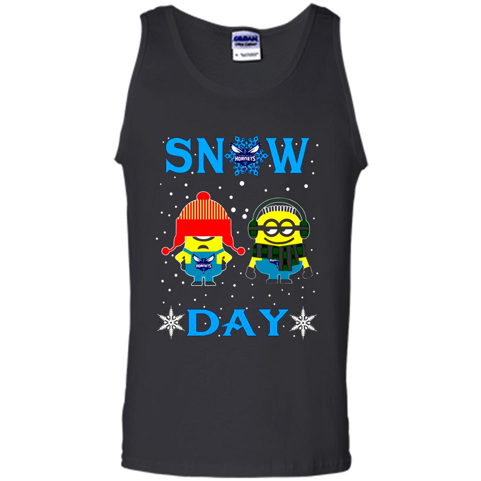 Snow Day Shirt For Charlotte Hornets Vs Minion Fans pingpong